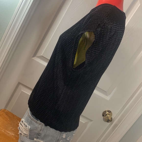 VINTAGE TANJAY Petites Black Top - Picture 7 of 12